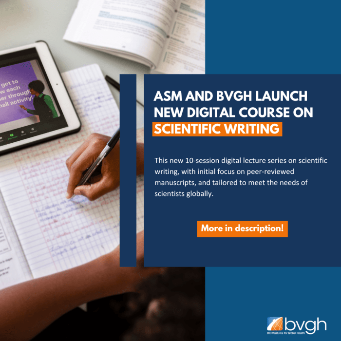 ASM and BVGH Launch New Digital Course on Scientific Writing